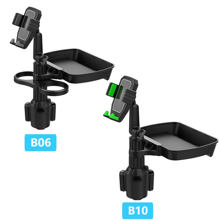 360-Degree Rotating Car Cup Holder with Mobile Phone Stand and Tray for Drinks
