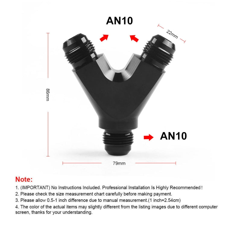 Car Modified Three-way Y-type Oil Pipe Joint Adapter
