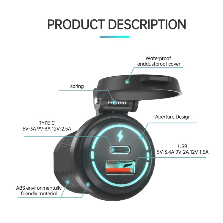 ZH-1786A2 QC3.0 USB-A + Type-C Dual Interface Car Charger, Cable Length: 60cm, ZH-1786A2