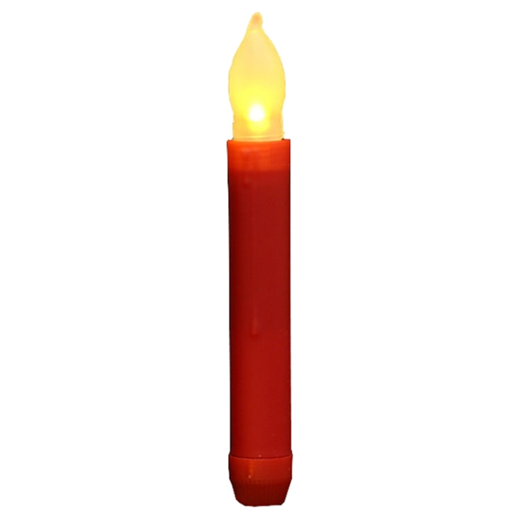 LED Electronic Candle Lights Flameless Long Rod Christmas Candle, Spec:Flashing Yellow Light