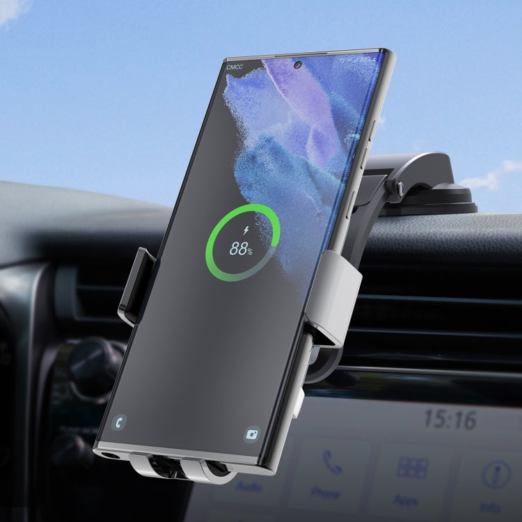 C36 Fan Cooling Dual Coil Car Phone Holder Wireless Charger
