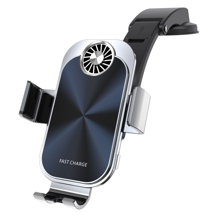 C36 Fan Cooling Dual Coil Car Phone Holder Wireless Charger