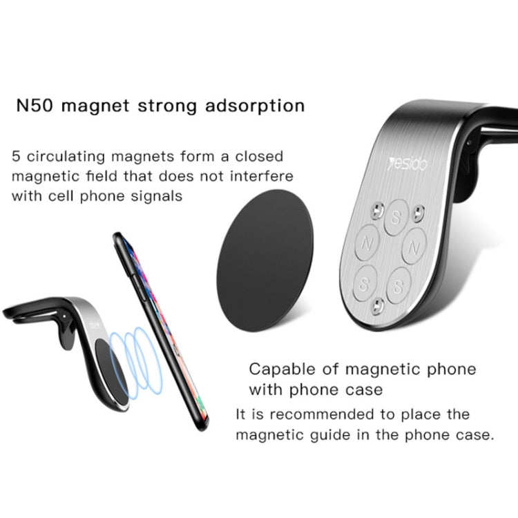 Yesido C64 Magnetic Phone Holder for Car Air Vent - Ultra-Stable & Scratch-Free Design