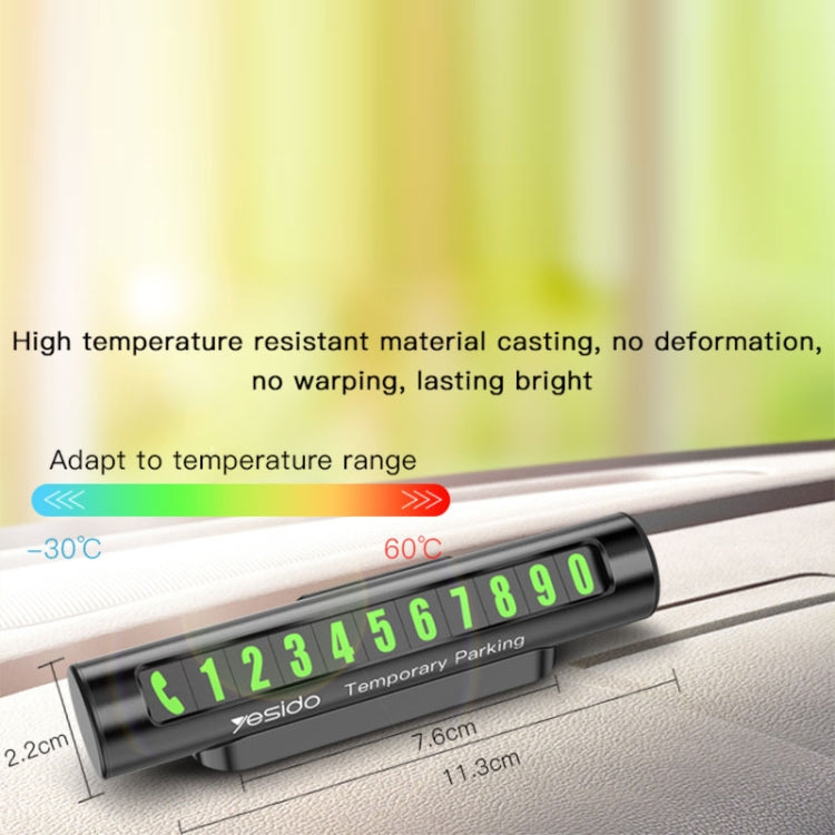 Yesido C68 Magnetic Luminous Parking Card for Car - Discreet Slide-Out Number Plate