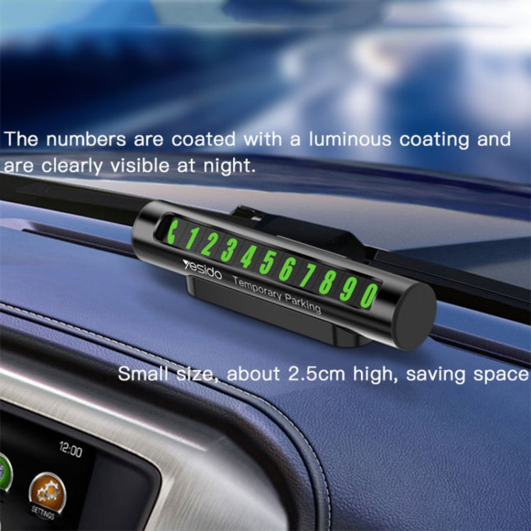 Yesido C68 Magnetic Luminous Parking Card for Car - Discreet Slide-Out Number Plate