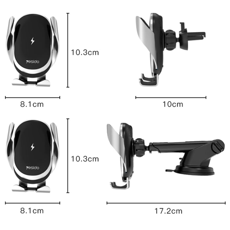 SmartAuto 15W Qi Wireless Car Charger & Phone Holder with Automatic Clamping