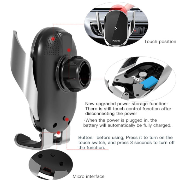 SmartAuto 15W Qi Wireless Car Charger & Phone Holder with Automatic Clamping