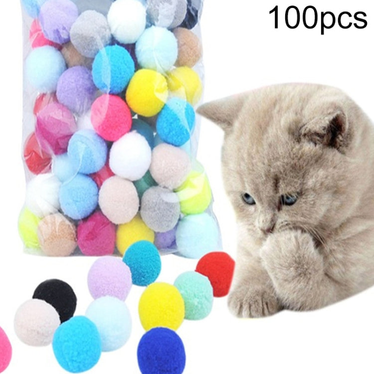 Colorful Plush Ball Pet Chew Ball Cat Interactive Toy