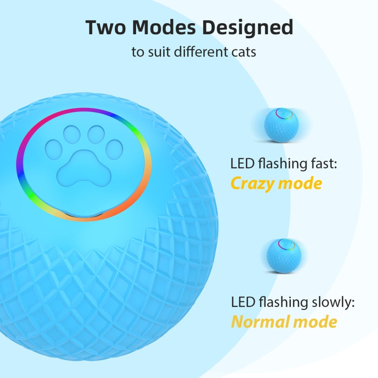 C2 5.5cm Intelligent Auto Pet Toy Cat Training Luminous Ball, No Remote Control