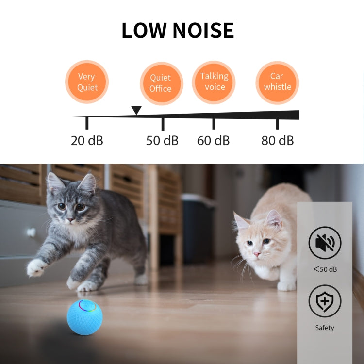 C2 5.5cm Intelligent Auto Pet Toy Cat Training Luminous Ball, No Remote Control
