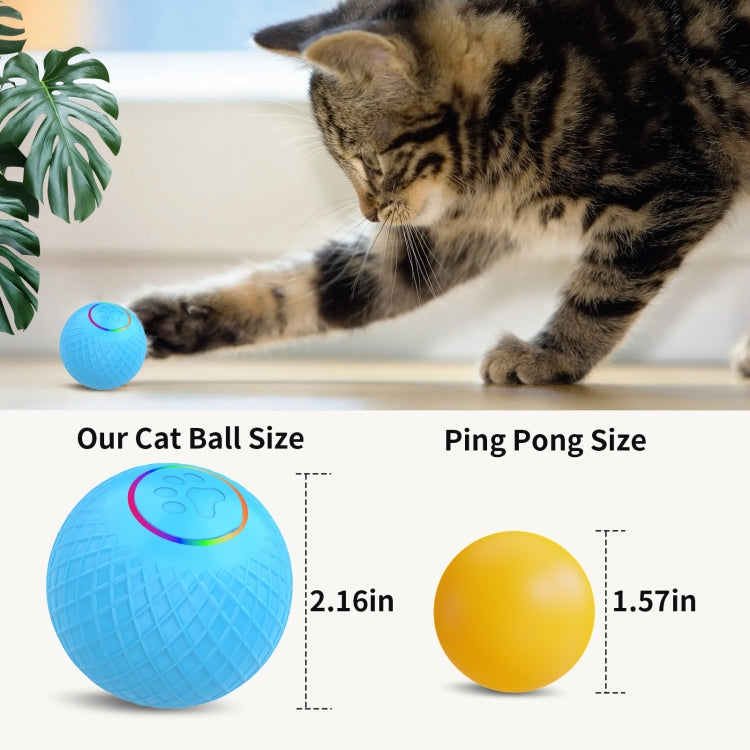 C2 5.5cm Intelligent Auto Pet Toy Cat Training Luminous Ball, No Remote Control