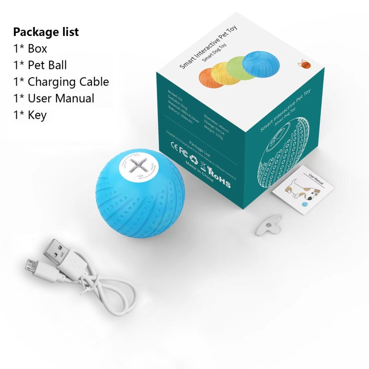 O2 6cm Intelligent Auto Pet Toy Dog Training Ball, No Remote Control
