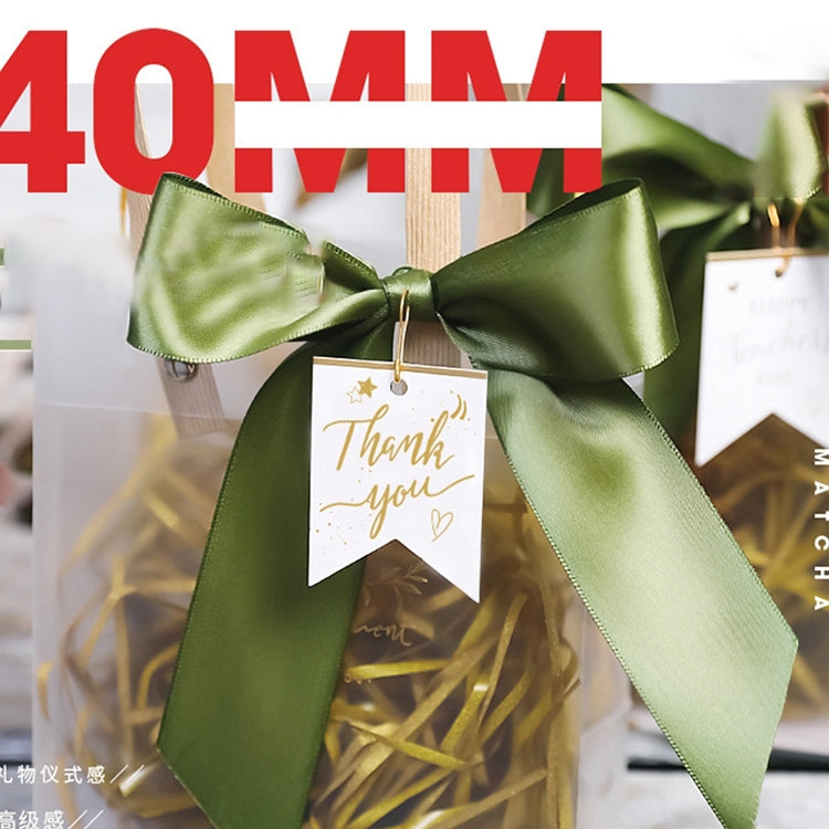 Gift Bag Transparent Packaging Bag, Blue Ribbon+Hanging Tag+Lafite Grass