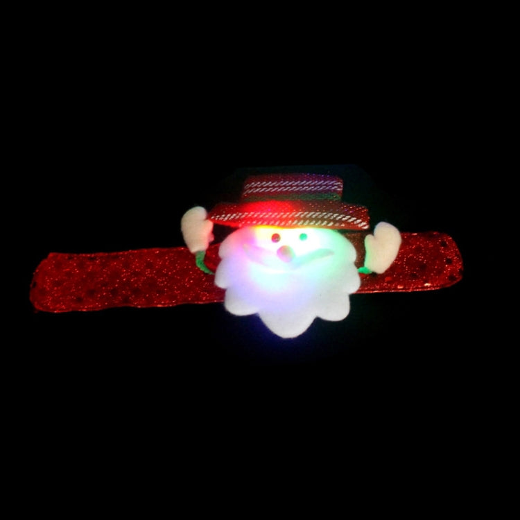 Santa Style Flash Light Merry Christmas Slap Pat Circle Wristband