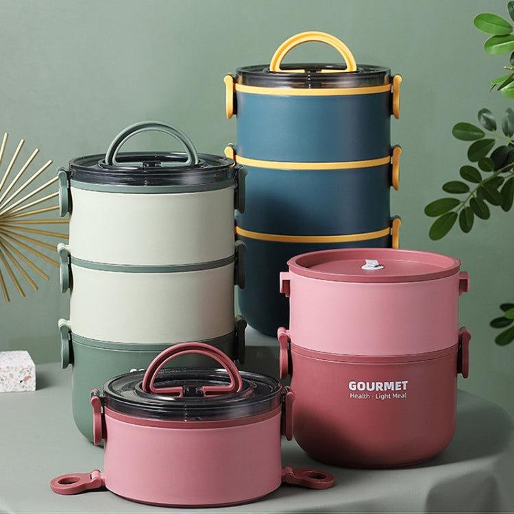 304 Stainless Steel Insulated Bowl Student Plastic Shell Lunch Box