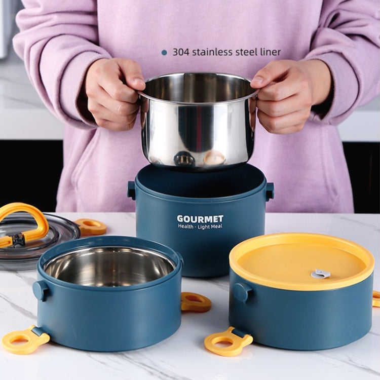 304 Stainless Steel Insulated Bowl Student Plastic Shell Lunch Box