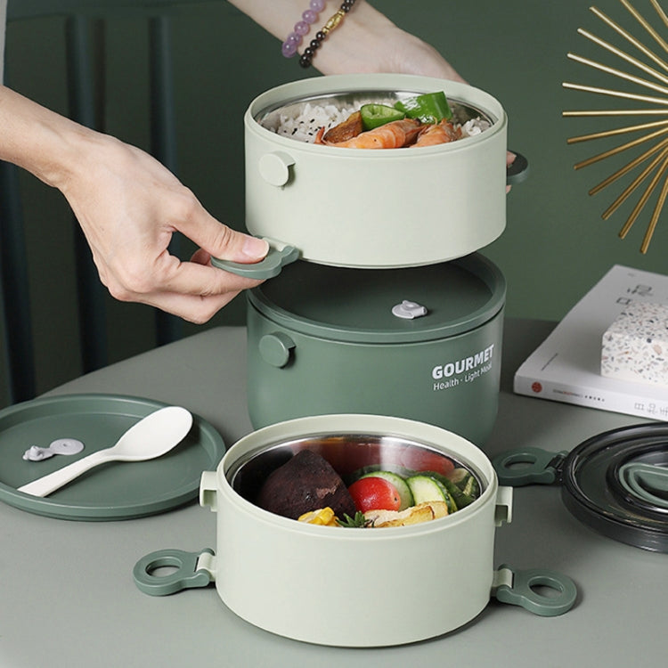 304 Stainless Steel Insulated Bowl Student Plastic Shell Lunch Box