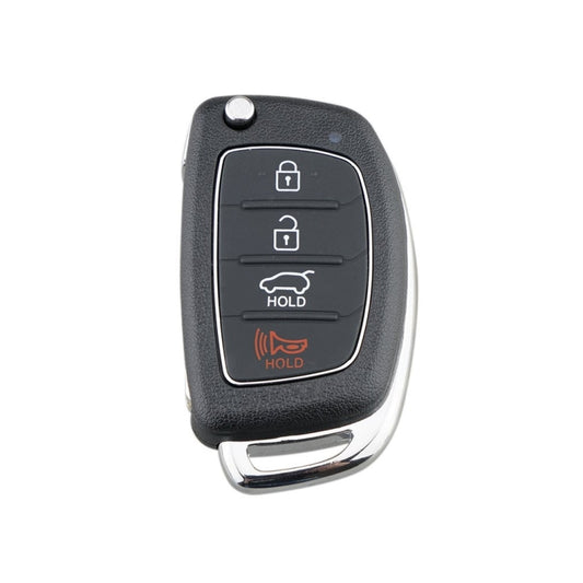 4-button Folding Car Key Shell with Metal Edge Solaris ix35 ix4 Santa For Hyundai Sonata 2014-2017 / Tucson 2016-2019 /  Santa Fe 2013-2016