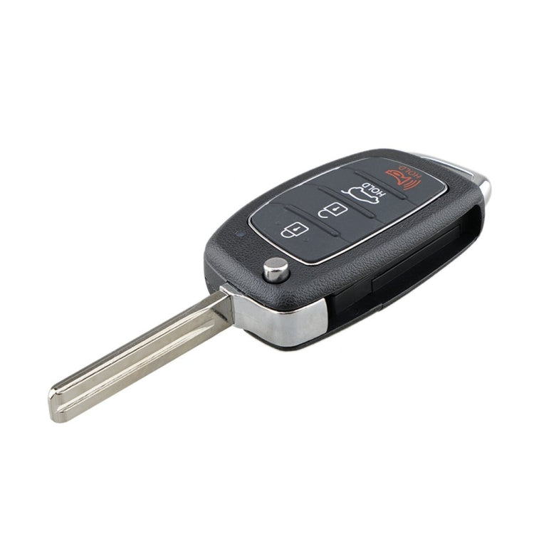 4-button Folding Car Key Shell with Metal Edge Solaris ix35 ix4 Santa For Hyundai Sonata 2014-2017 / Tucson 2016-2019 /  Santa Fe 2013-2016