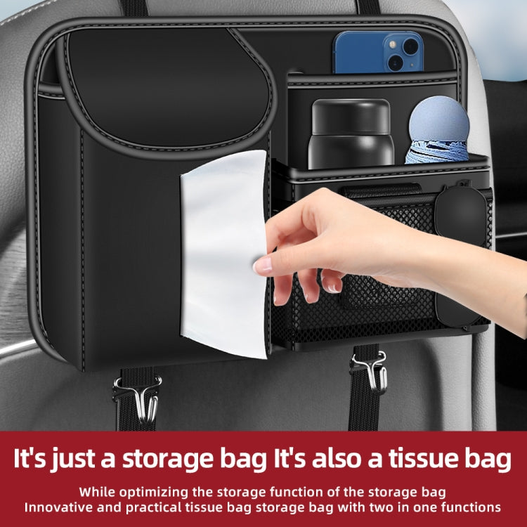 3087 Napa Texture Leather Car Seat Back Storage Bag