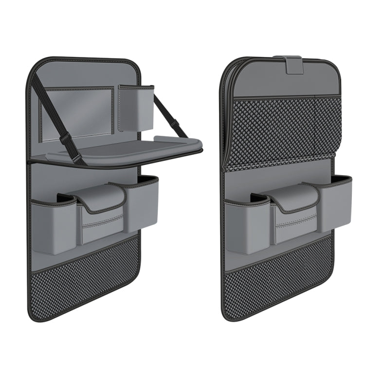 4041 Napa Texture Leather Car Seat Back Storage Bag Folding Dining Table