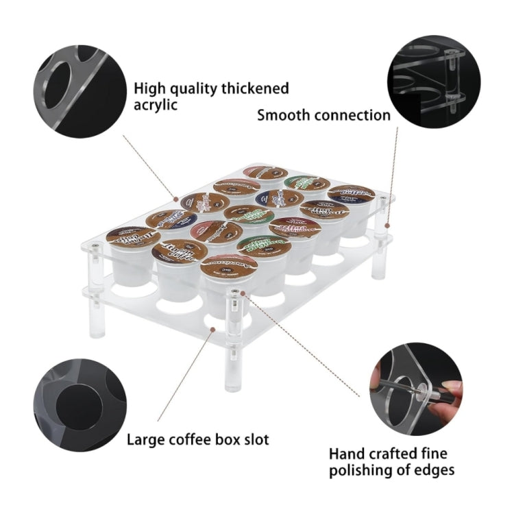 2pcs YX037 Coffee Capsule Display Rack Coffee Bag Organizer