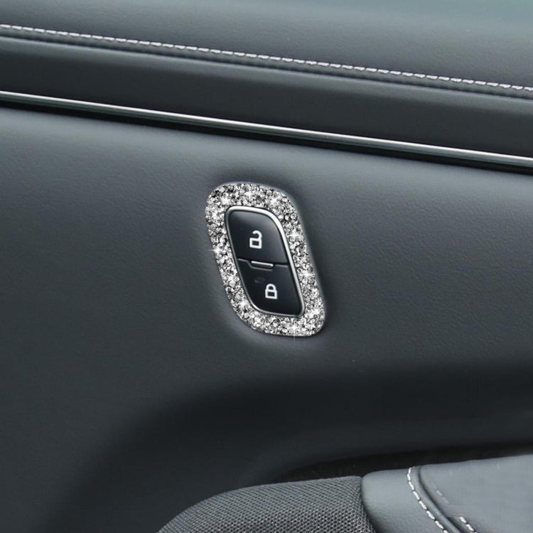 For Ford Mustang Mach E 2021 Car Door Lock Button Diamond Decorative Sticker, Left Drive