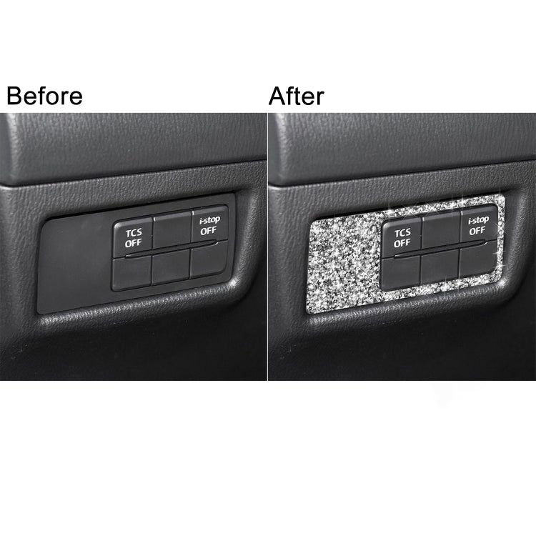 For Mazda CX-5 2017-2018 Car Headlight Panel Diamond Decorative Sticker, Left Drive