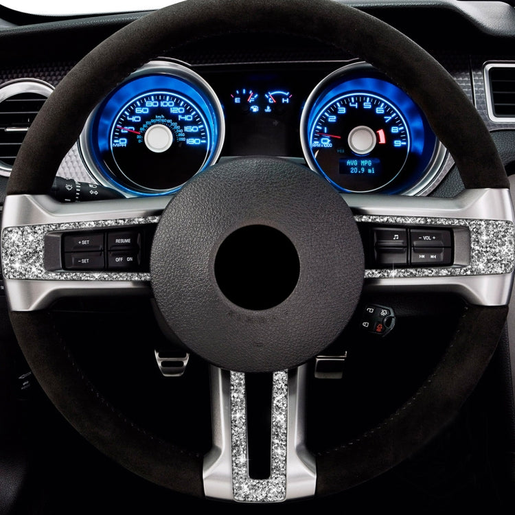 3 in 1 Car Steering Wheel Diamond Decoration Sticker, Left Hand Drive