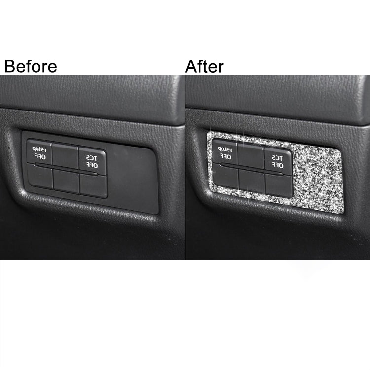 For Mazda CX-5 2017-2018 Car Headlight Panel Diamond Decorative Sticker, Right Drive