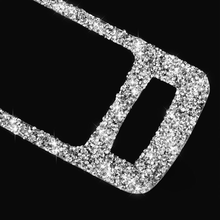 2pcs Car Door Inner Handle Diamond Decoration Sticker, Left Hand Drive