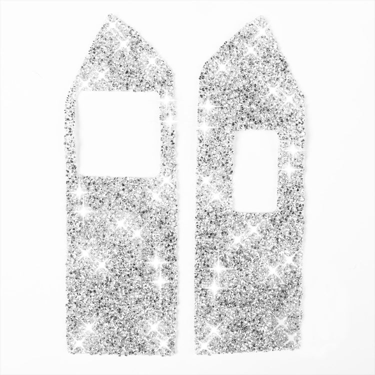 3pcs Car Window Glass Lifter Panel Diamond Decoration Sticker, Left Hand Drive