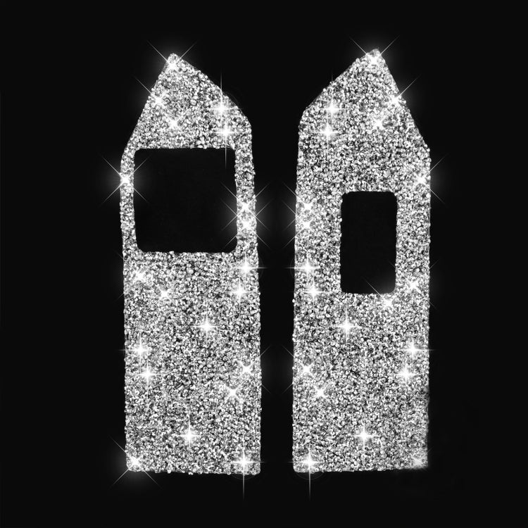 3pcs Car Window Glass Lifter Panel Diamond Decoration Sticker, Left Hand Drive