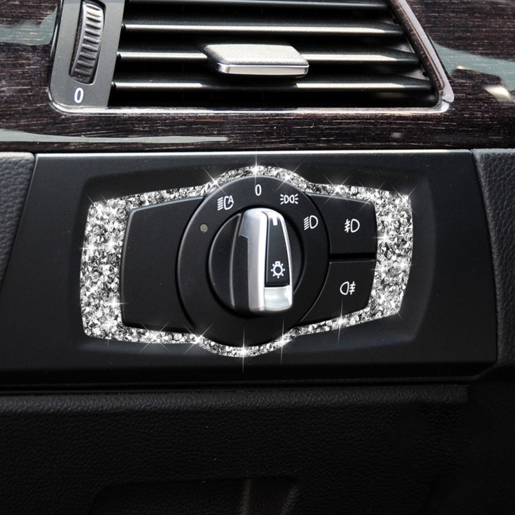 Car Headlight Switch Frame Diamond Decorative Sticker for BMW 3 Series E90 / E92 / E93 2005-2012, Modified 320i / 325i
