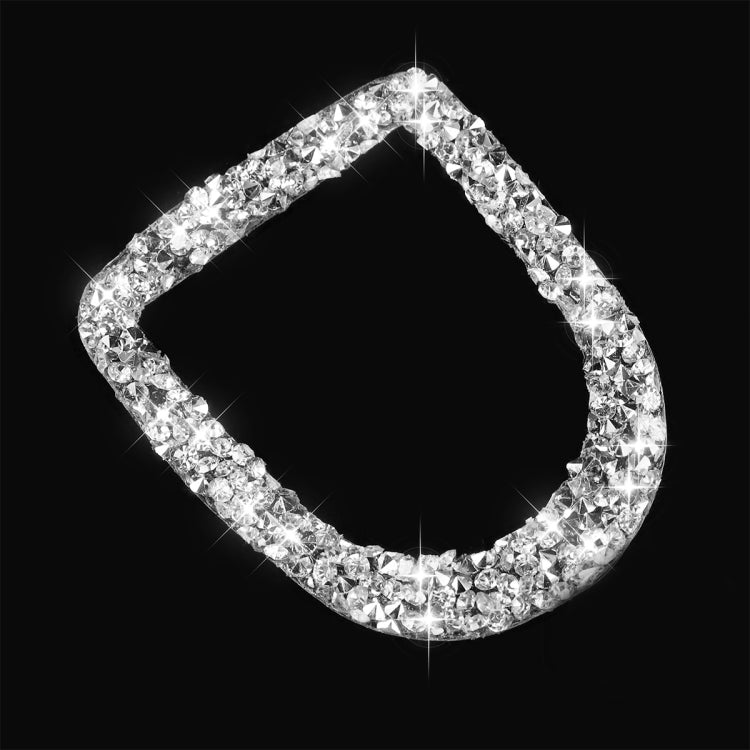 2pcs Car Door Lock Frame Diamond Decoration Sticker, Left Hand Drive