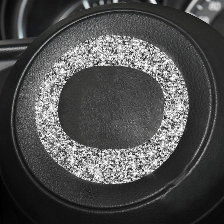 For Mazda CX-5 2017-2018 Car Steering Wheel Circle Diamond Decorative Sticker,Left and Right Drive Universal