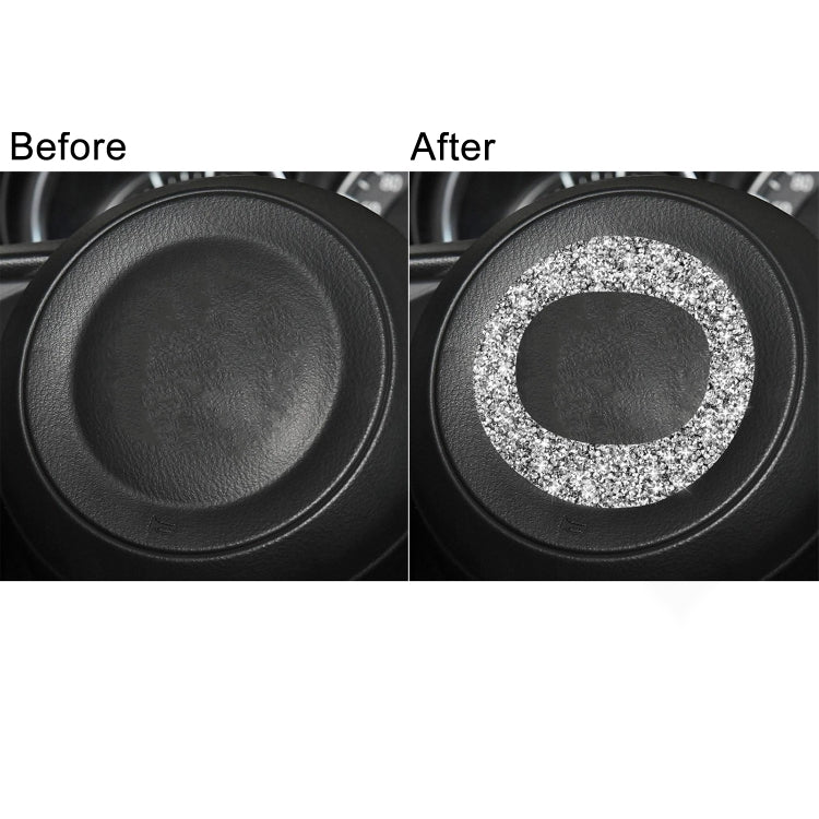 For Mazda CX-5 2017-2018 Car Steering Wheel Circle Diamond Decorative Sticker,Left and Right Drive Universal