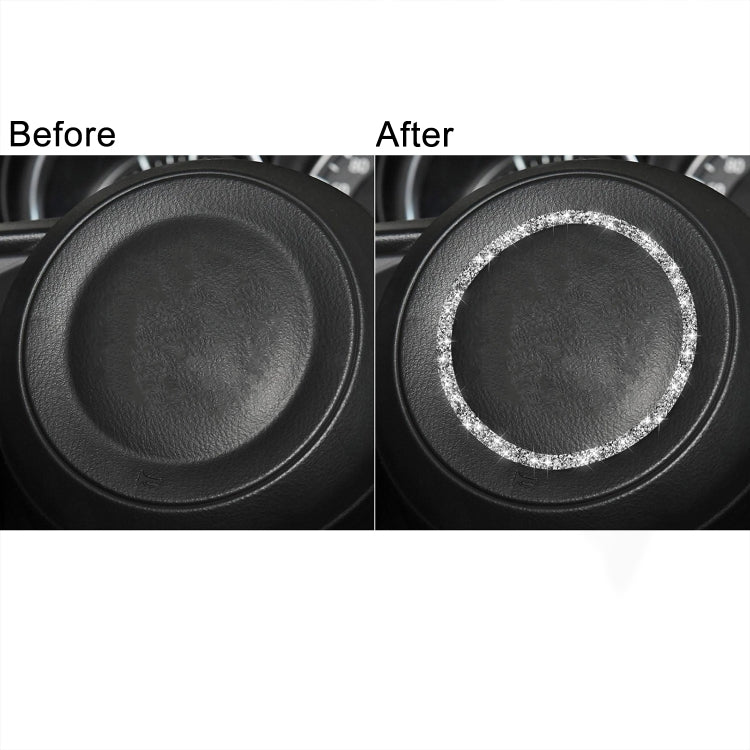 For Mazda CX-5/CX-4 Car Steering Wheel Diamond Decorative Sticker,Left and Right Drive Universal