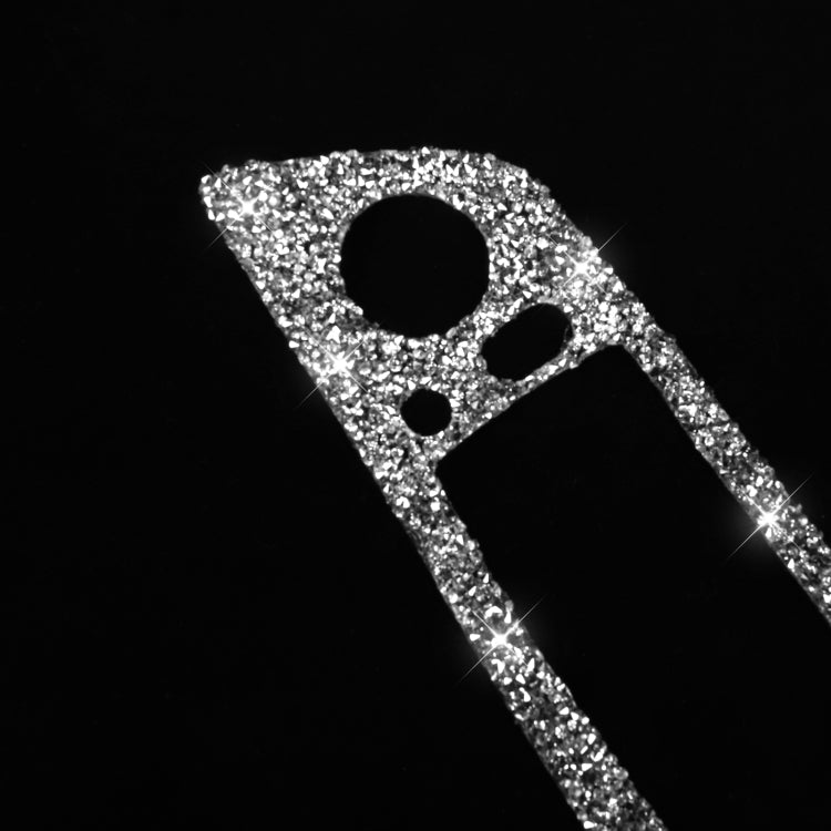 For BMW 3 Series E90 / 320i / 325i 2005-2012 Car Window Lift Panel with Folding Key 37.8cm Diamond Decorative Sticker, Left Drive