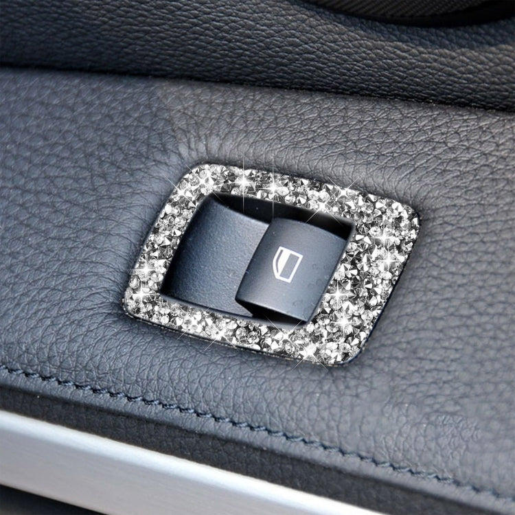 For BMW 3 Series E90 / 320i / 325i 2005-2012 Car Window Lift Panel with Folding Key 37.8cm Diamond Decorative Sticker, Left Drive