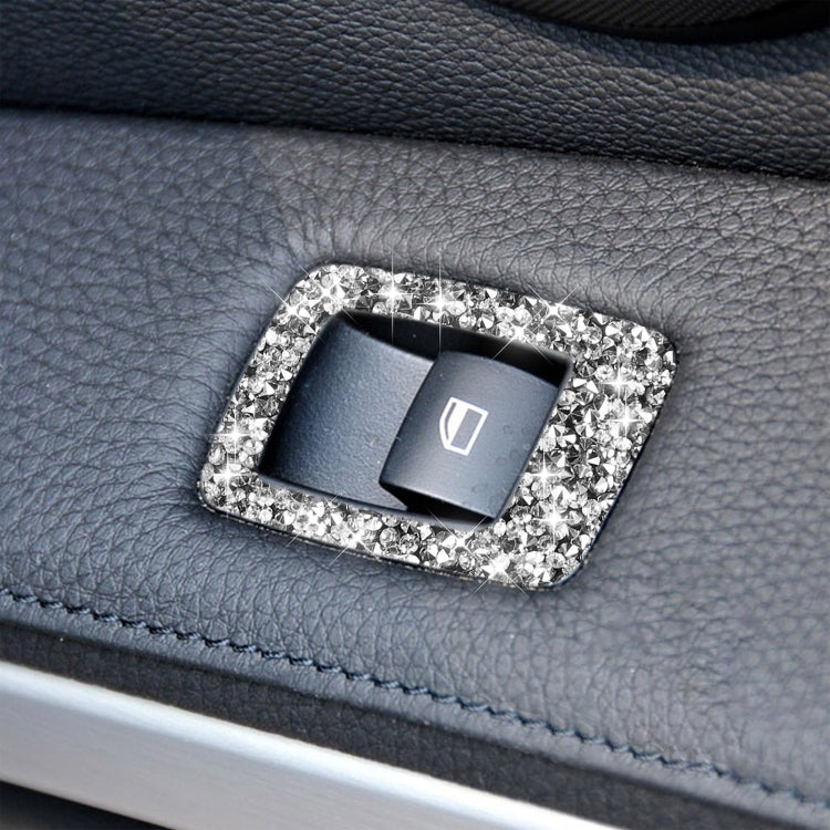 For BMW 3 Series E90 / 320i / 325i 2005-2012 Car Window Lift Panel 35.8cm Diamond Decorative Sticker, Left Drive
