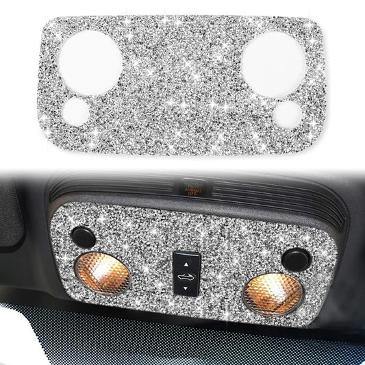 2pcs Car Reading Light Diamond Decoration Sticker, Left Hand Drive
