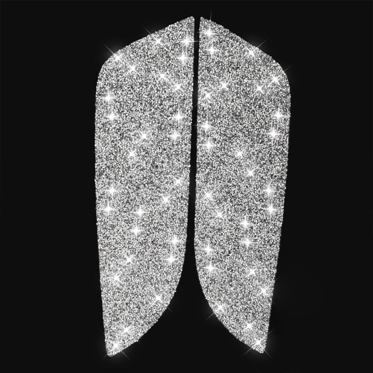 2pcs Car Rear Door Panel Diamond Decoration Sticker, Left Hand Drive