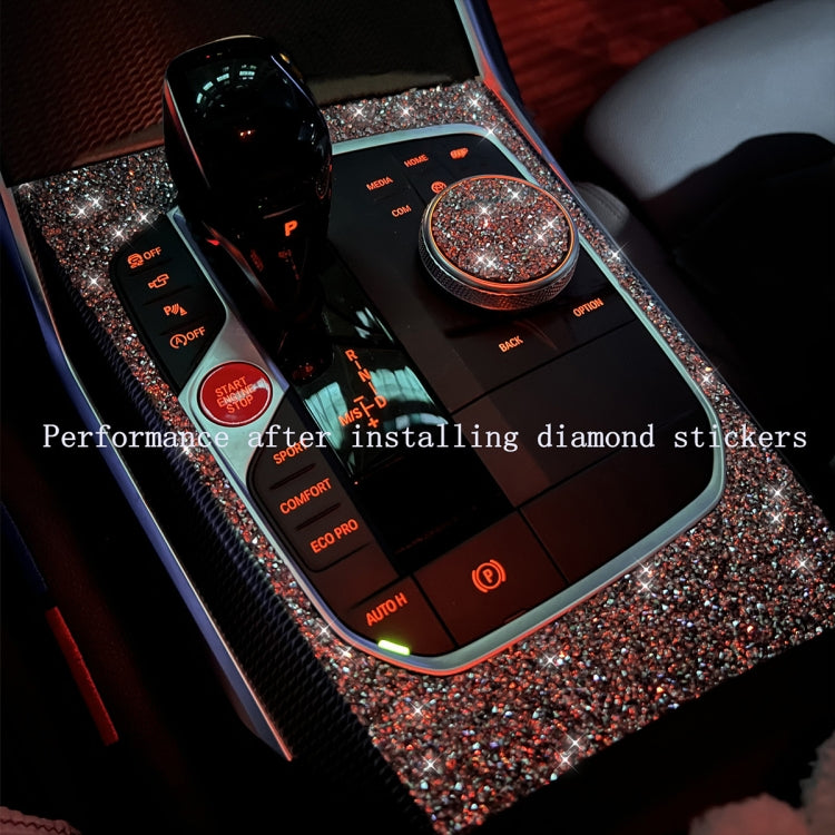 2pcs Car Rear Door Panel Diamond Decoration Sticker, Left Hand Drive