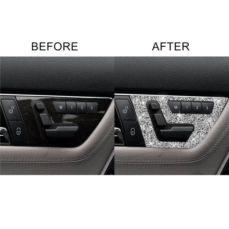 For Mercedes-Benz C-class W204 2007-2013 Car Seat Adjustment A Diamond Decorative Sticker, Left-hand Drive