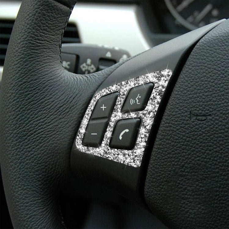 For BMW 3 Series E90 2005-2012 Car Steering Wheel Button Panel Diamond Decorative Sticker