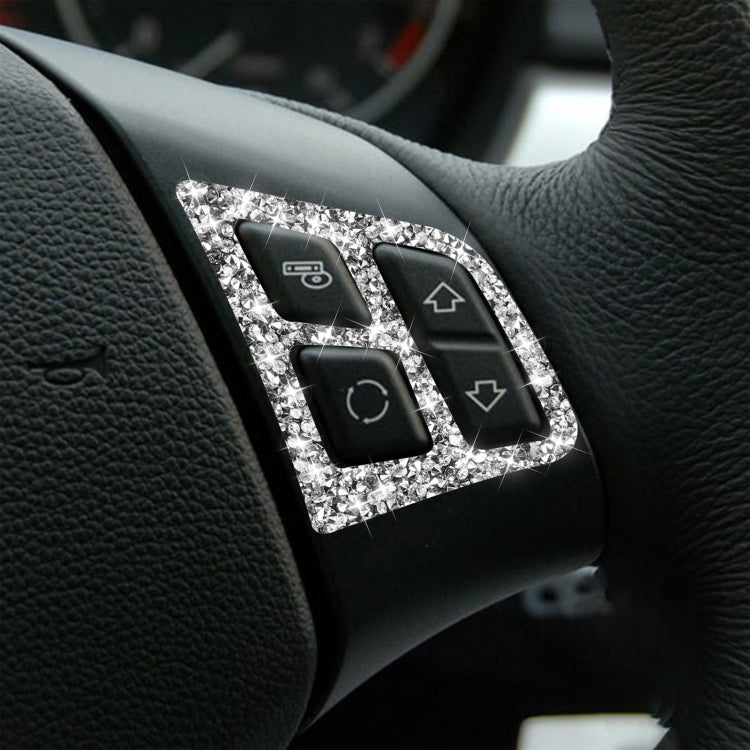 For BMW 3 Series E90 2005-2012 Car Steering Wheel Button Panel Diamond Decorative Sticker