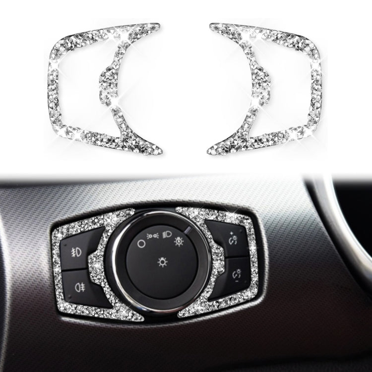 Car Headlight Diamond Decoration Sticker, Left and Right Drive
