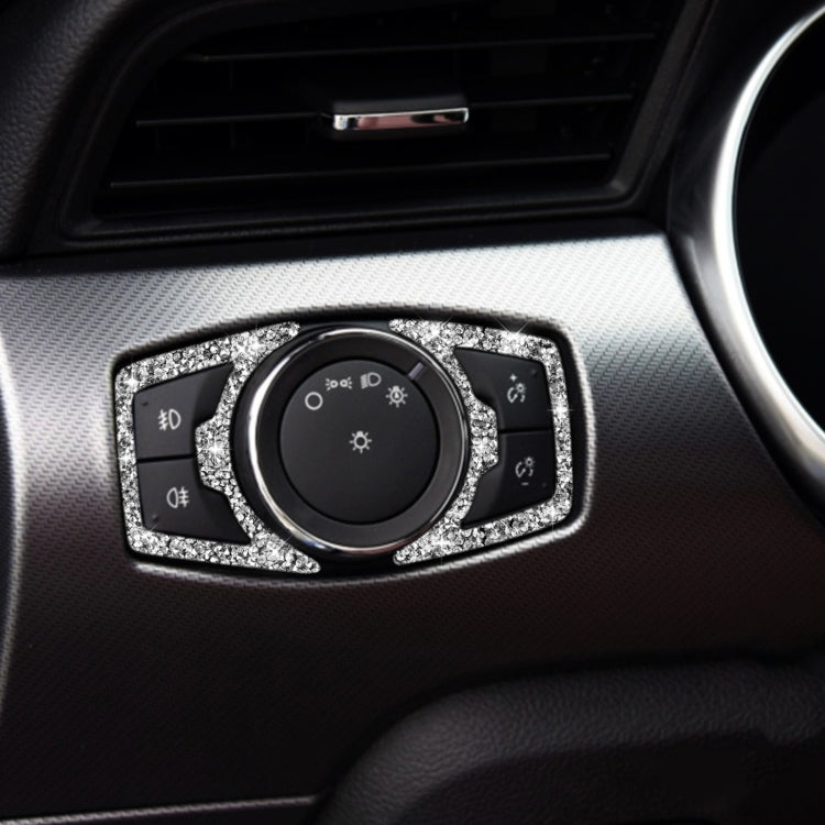 Car Headlight Diamond Decoration Sticker, Left and Right Drive