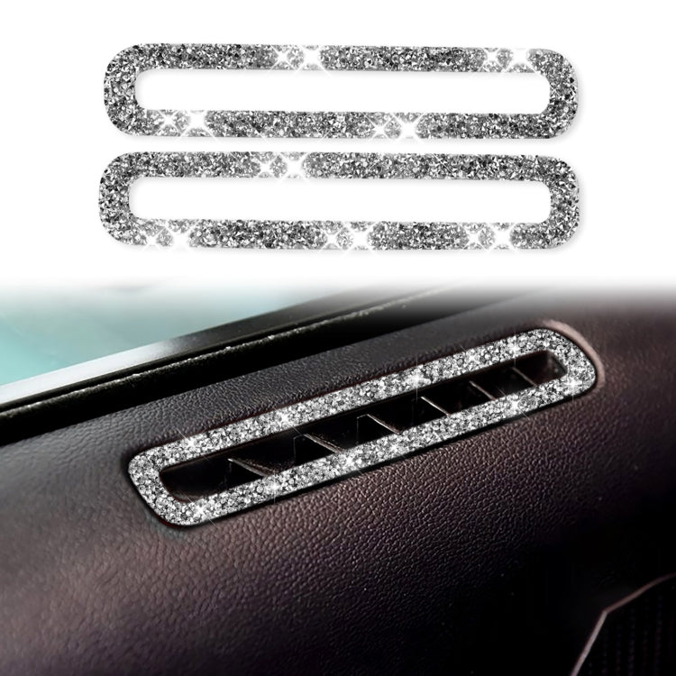 Car Door Air Outlet Diamond Decoration Sticker, Left and Right Drive